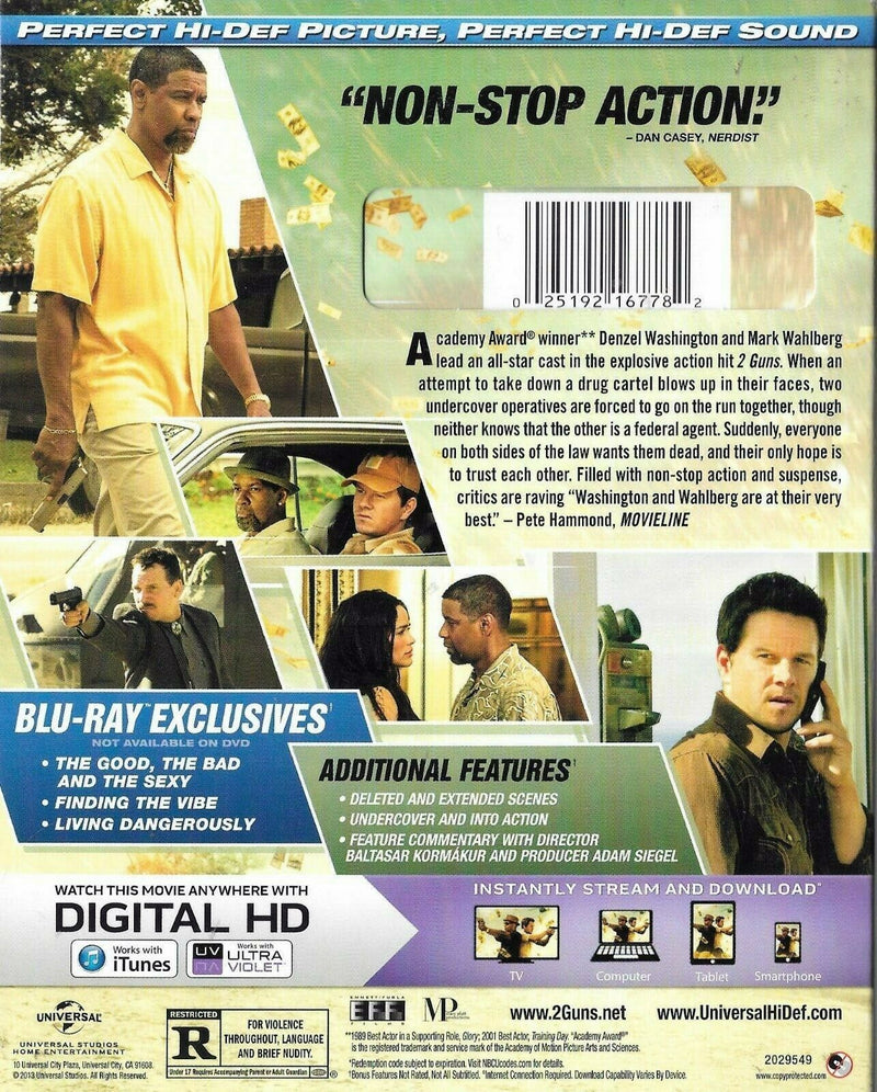 2 Guns Blu-ray + DVD + Digital HD (2-Disc) (Free Shipping)