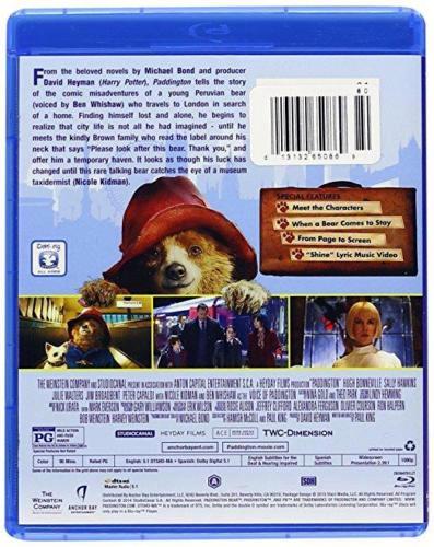 Paddington Blu-Ray (Free Shipping)