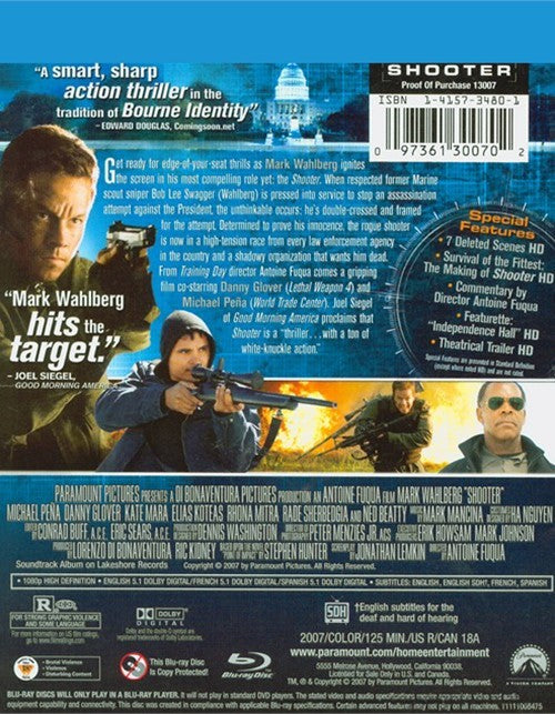 Shooter Blu-Ray (Free Shipping)