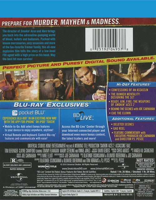 Smokin' Aces 2: Assassins' Ball Blu-ray (Free Shipping)