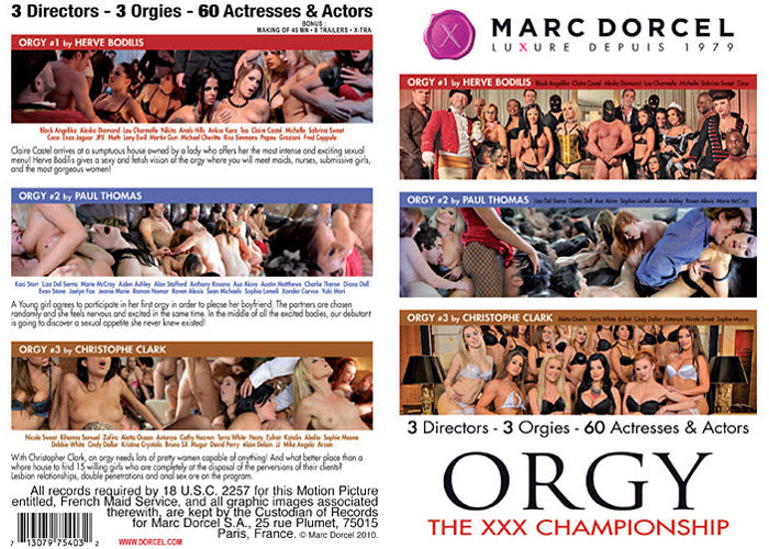 Orgy The XXX Championship 1 - Marc Dorcel Adult DVD (Free Shipping)