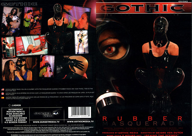 Rubber Masquerade 1 - Gothic Fetish Adult DVD (Free Shipping)