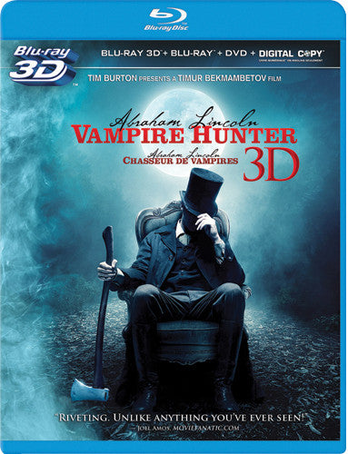 Abraham Lincoln: Vampire Hunter Blu-ray 3D / Blu-ray / DVD / Digital Copy (Free Shipping)