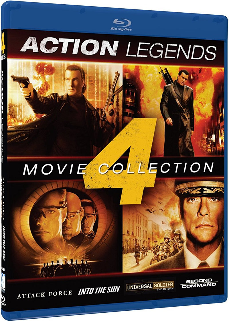 Action Legends - 4 Movie Collection: Attack Force / Into the Sun / Universal Soldier: The Return / Second in Command Blu-Ray (Free Shipping)