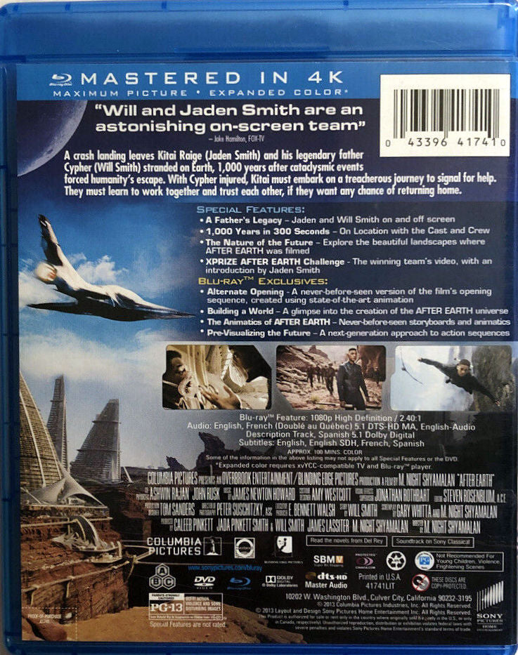After Earth Blu-Ray + DVD (2-Disc Set) (Free Shipping)