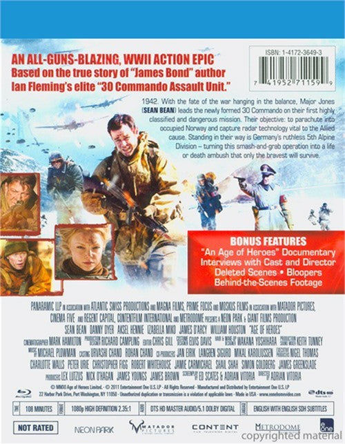 Age Of Heroes Blu-ray (Free Shipping)