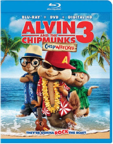 Alvin And The Chipmunks 3 - Chipwrecked Blu-ray + DVD + Digital Copy (2-Disc Set) (Free Shipping)