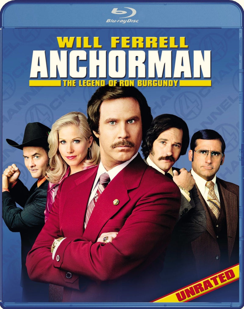 Anchorman - The Legend Of Ron Burgundy Blu-Ray (Unrated) (Free Shipping)