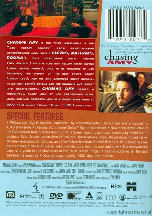 Chasing Amy: The Special Criterion Collection DVD (Free Shipping)