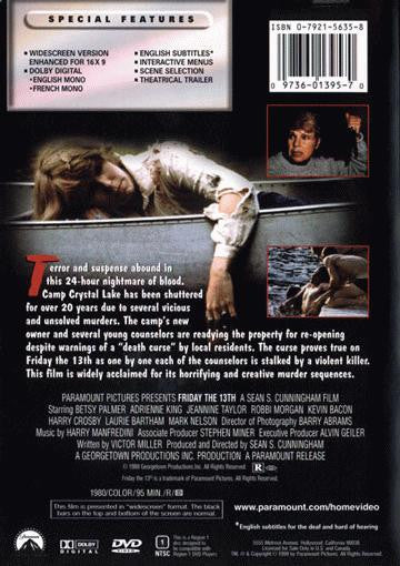 Friday The 13th DVD (Free Shipping)