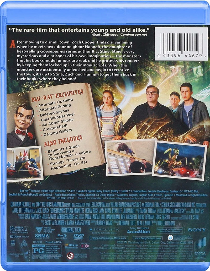 Goosebumps Blu-Ray + DVD (2-Disc Set) (Free Shipping)