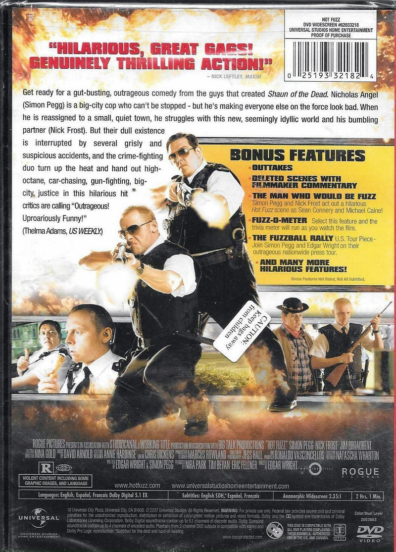 Hot Fuzz DVD (Widescreen) (Free Shipping)