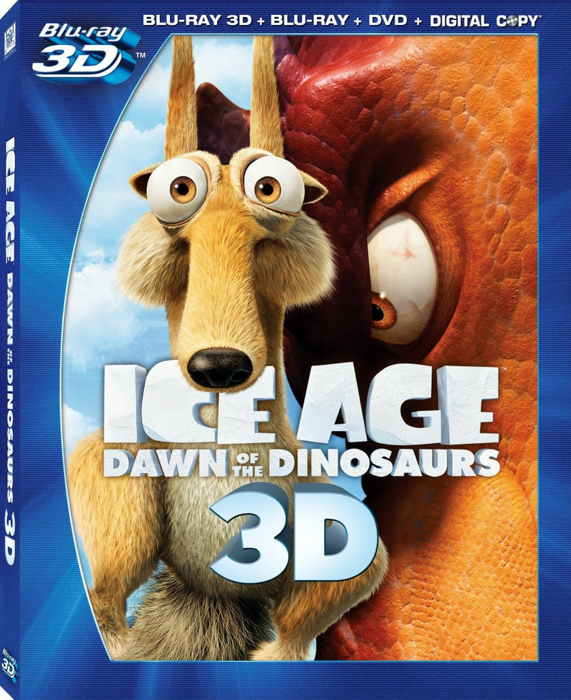 Ice Age: Dawn Of The Dinosaurs 3D Blu-ray + Blu-ray + DVD + Digital Copy (4-Disc Set) (Free Shipping)