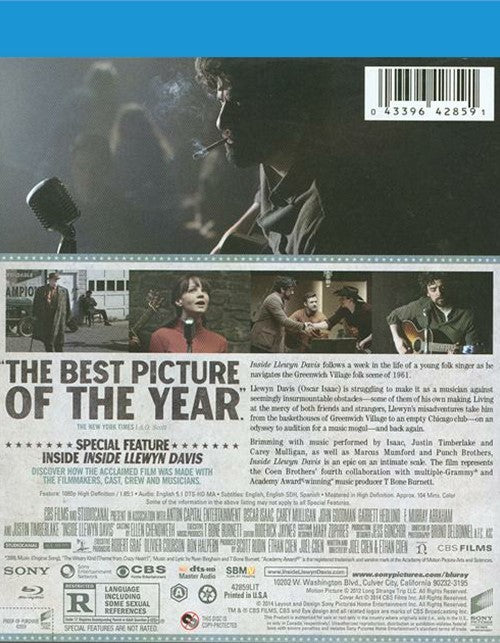 Inside Llewyn Davis Blu-Ray (Free Shipping)