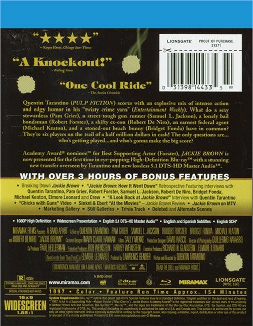 Jackie Brown Blu-Ray (Free Shipping)