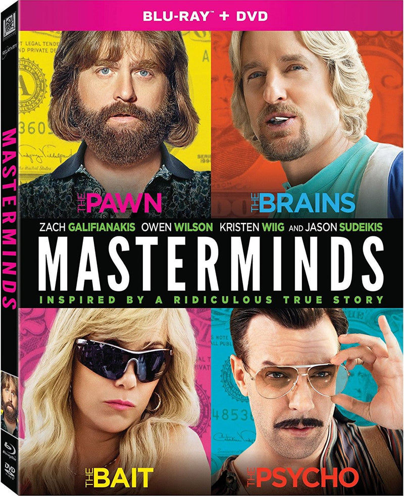 Masterminds Blu-Ray + DVD (2-Disc Set) (Free Shipping)