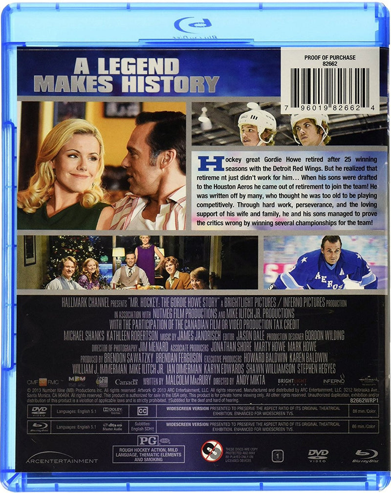 Mr. Hockey - The Gordie Howe Story Blu-ray + DVD + Digital Copy (Free Shipping)