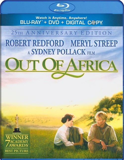 Out of Africa Blu-ray + DVD + Digital Copy (Free Shipping)