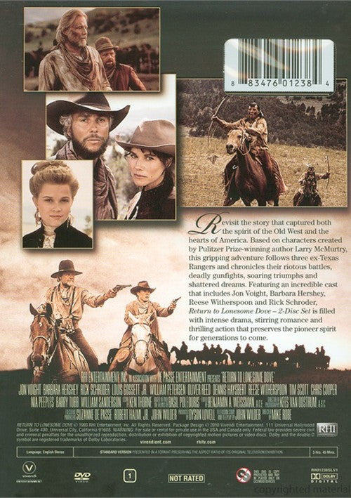 Return To Lonesome Dove DVD (Free Shipping)