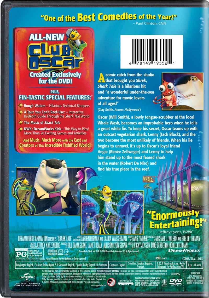 Shark Tale DVD (Widescreen) (Free Shipping)