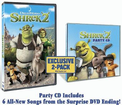 Shrek 2 DVD / Shrek 2 Party CD (Widescreen) (Free Shipping)