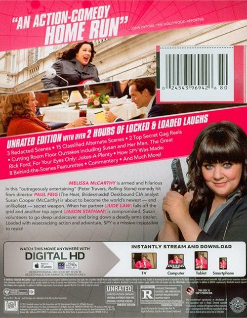 Spy Blu-Ray + Digital HD with Slip Cover (Free Shipping)