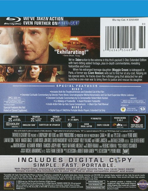 Taken Blu-ray (2-Disc Extended Cut) (Free Shipping)