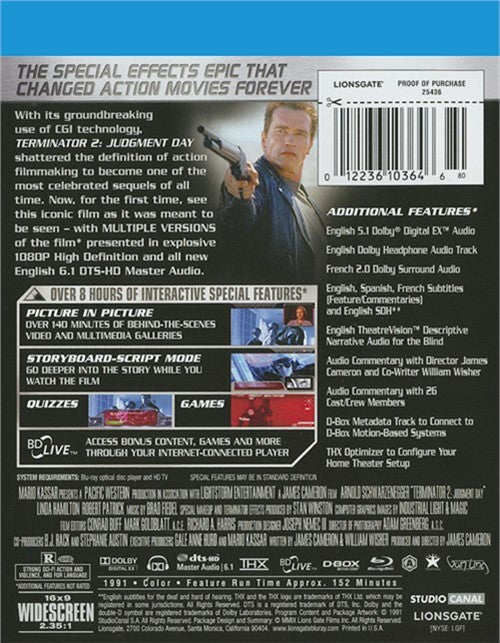 Terminator 2: Judgment Day - Skynet Edition Blu-ray (Free Shipping)