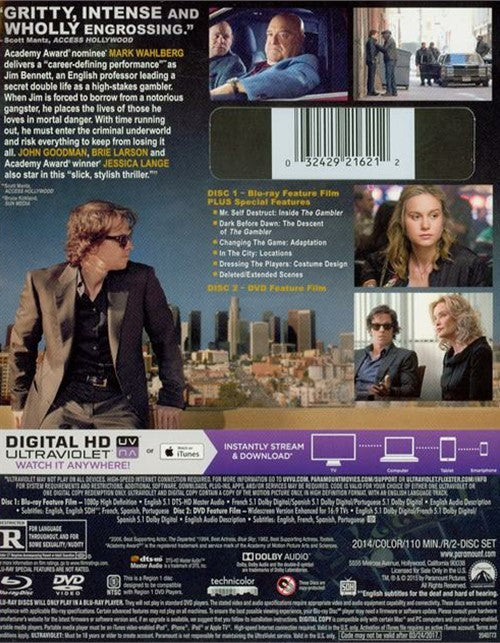 The Gambler Blu-ray + DVD + Digital HD (2-Disc Set) (Free Shipping)