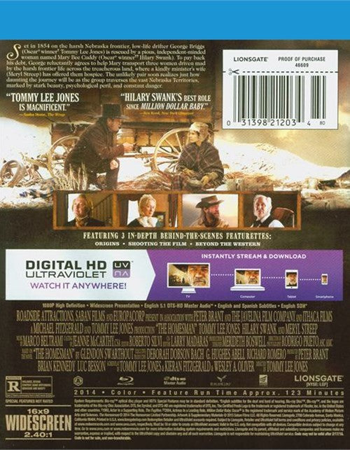 The Homesman Blu-ray + Digital HD (Free Shipping)