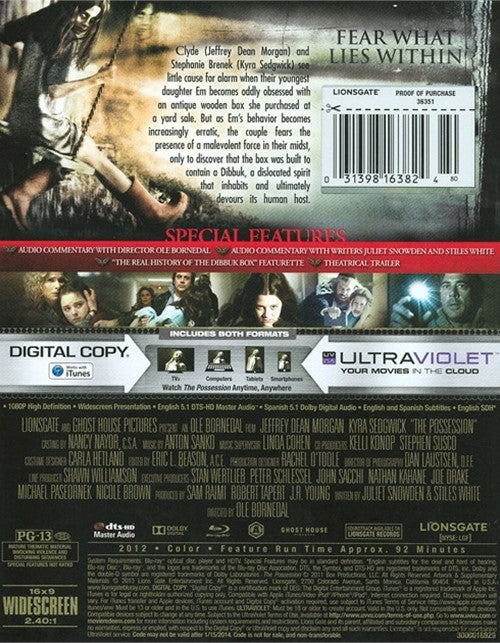 The Possession Blu-ray + Digital Copy + UltraViolet (Free Shipping)