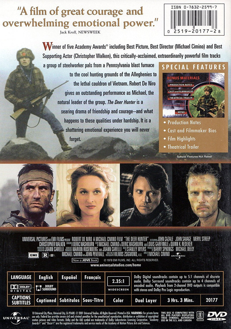 The Deer Hunter DVD (Free Shipping)