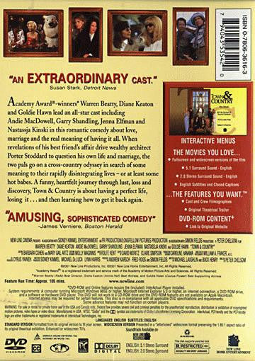 Town & Country DVD (Free Shipping)