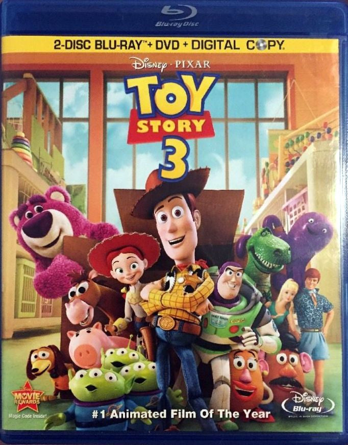 Toy Story 3 Blu-Ray + DVD + Digital Copy (4-Disc Combo Pack) (Free Shipping)
