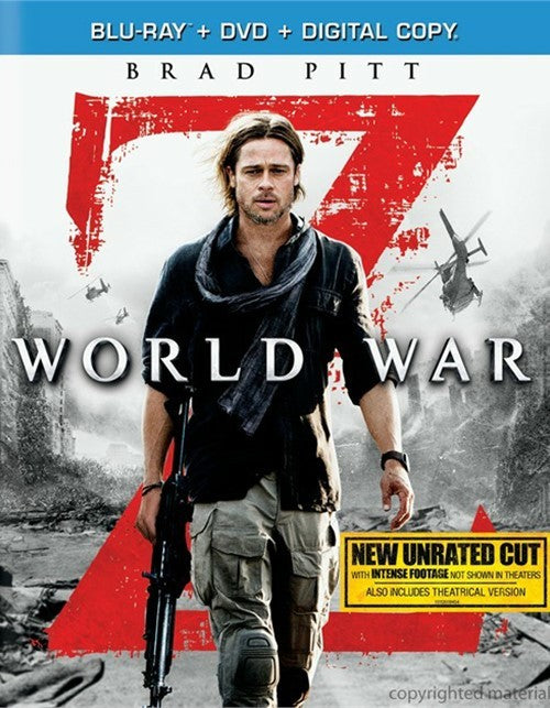 World War Z Blu-ray + DVD + Digital Copy (2-Disc Set) (Free Shipping)