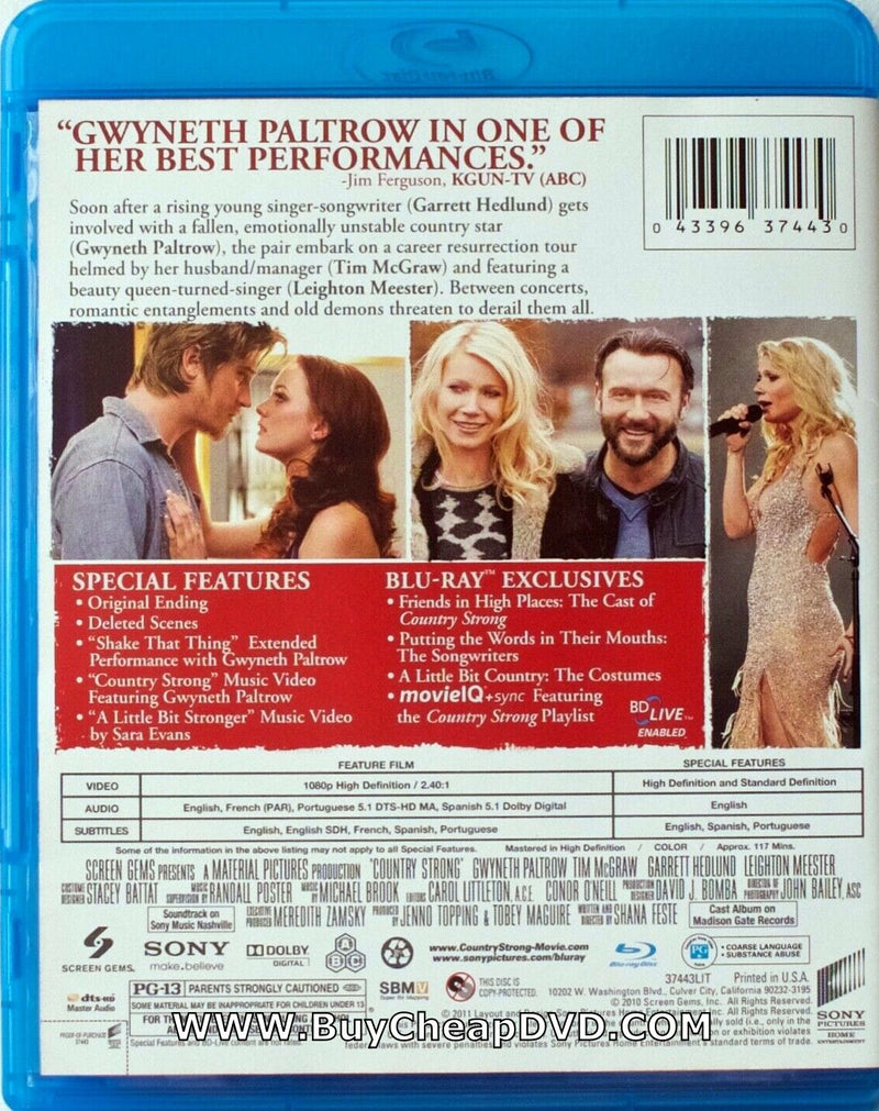 Country Strong Blu-ray (Free Shipping)
