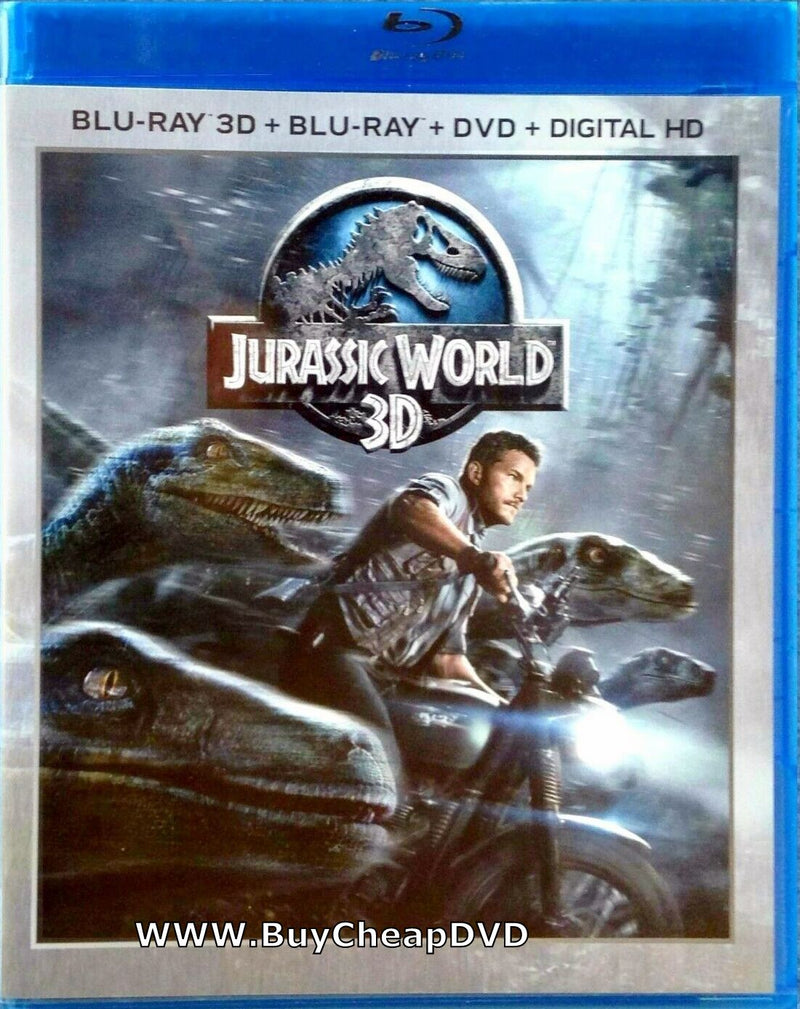 Jurassic World 3D Blu-ray + DVD + Digital Copy 3-Disc (Free Shipping)
