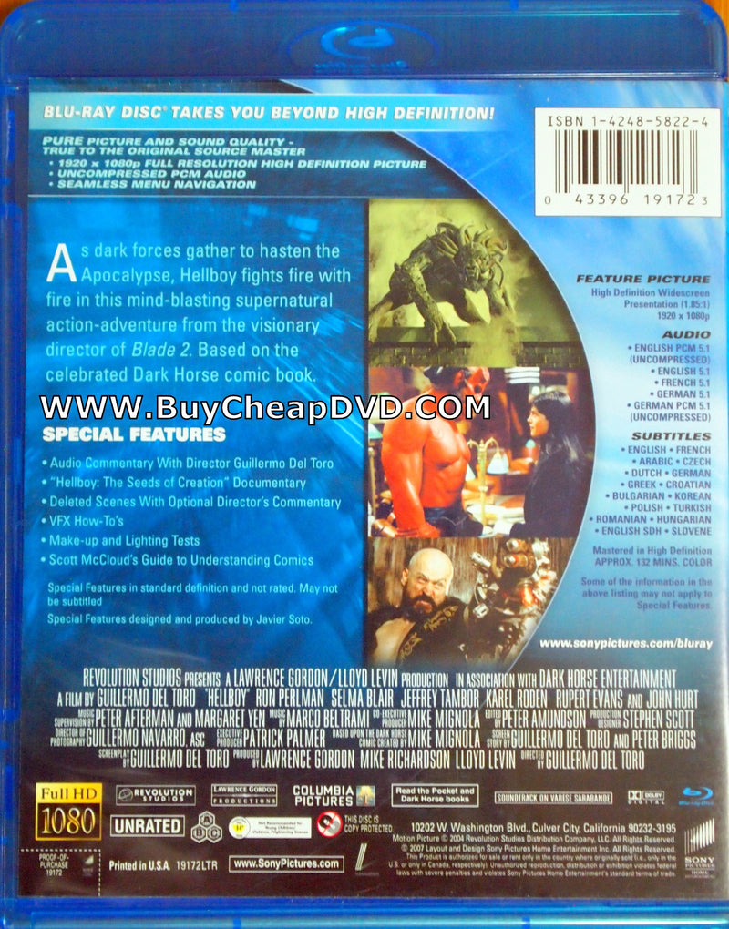 Hellboy Blu-ray (Free Shipping)
