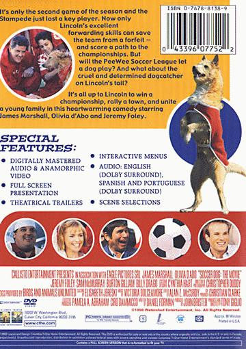 Soccer Dog - The Movie DVD (Free Shipping)
